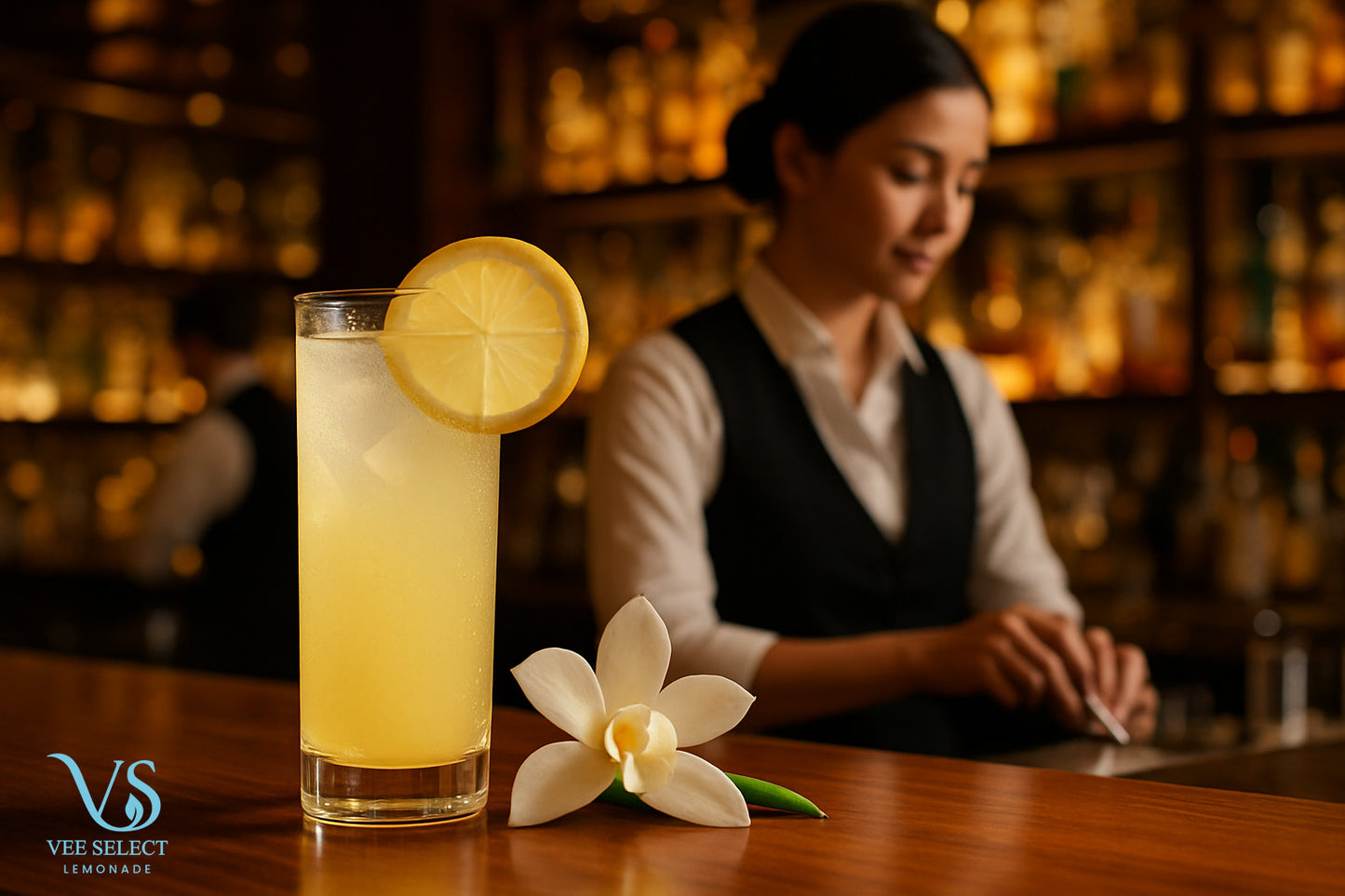 Vee Select Classic Lemonade | Premium Vanilla Bean Citrus Beverage